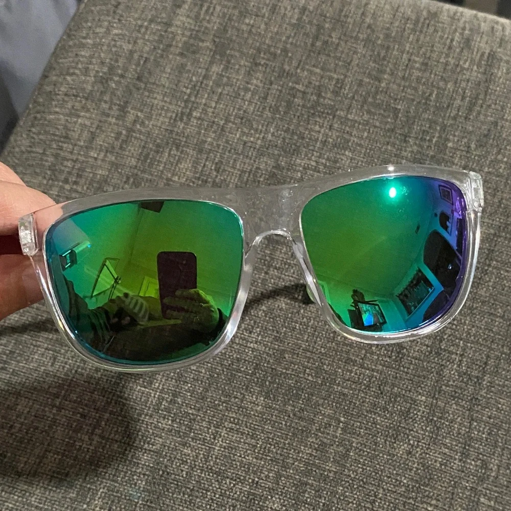 Body Glove Transparent Sunglasses with Green Accents